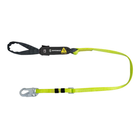 Arc Flash 4′-6′ Adjustable Energy Absorbing Lanyard: Snap Hook, Soft Loop Safewaze