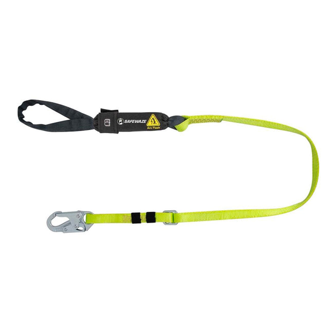 Arc Flash 4′-6′ Adjustable Energy Absorbing Lanyard: Snap Hook, Soft Loop Safewaze