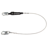 PRO 6′ Cable Energy Absorbing Lanyard: Snap Hook Safewaze