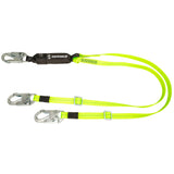 PRO 4′-6′ Adjustable Energy Absorbing Lanyard: Dual Leg, Snap Hooks Safewaze