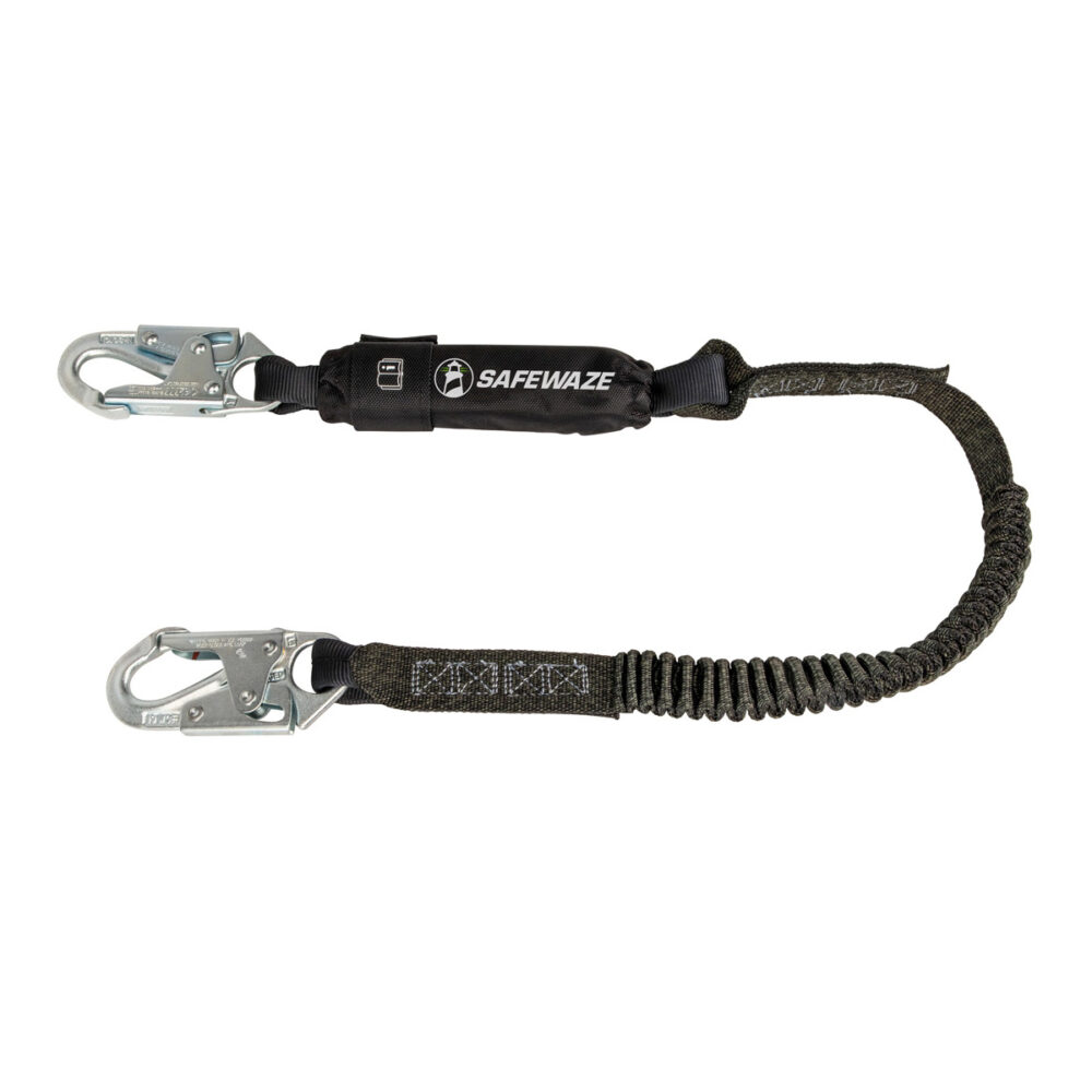 PRO 6′ Stretch Energy Absorbing Lanyard: Snap Hook Safewaze