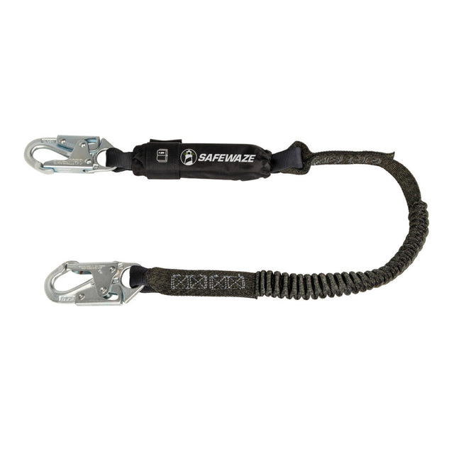 PRO 6′ Stretch Energy Absorbing Lanyard: Snap Hook Safewaze