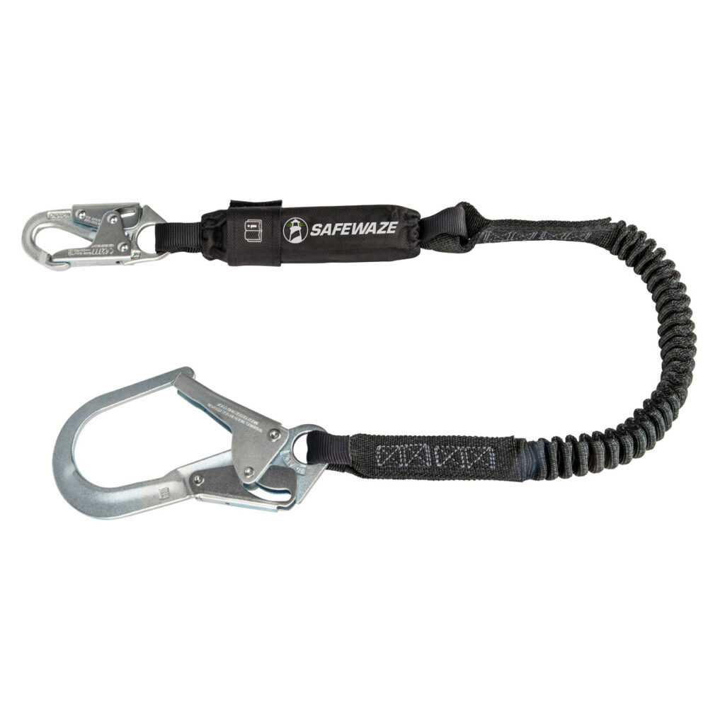 PRO 6′ Stretch Energy Absorbing Lanyard: Rebar Hook Safewaze