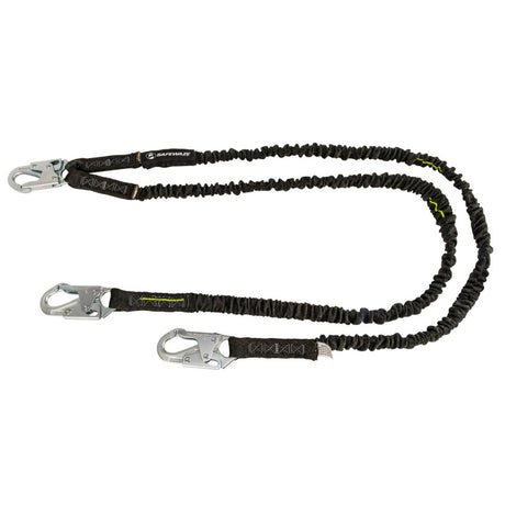 PRO 6′ Internal Energy Absorbing Lanyard: Dual Leg, Snap Hooks Safewaze