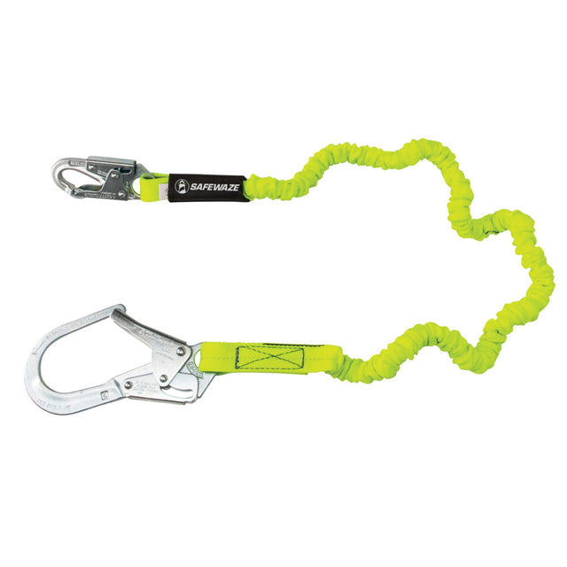 PRO 6′ Stretch Internal Energy Absorbing Lanyard: Rebar Hook Safewaze