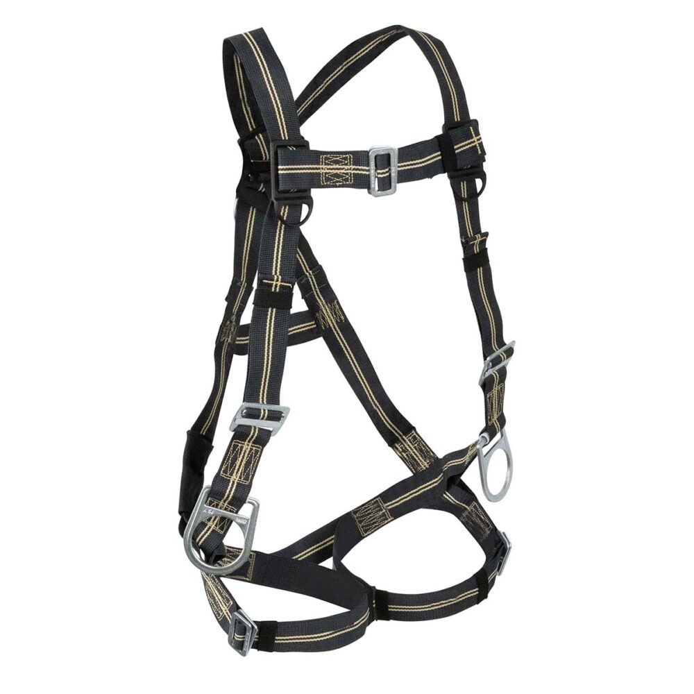 Welding Full Body Harness: 3D/1D, Aramid Web, MB Chest/Legs FS77326-FR-XS Safewaze 3 D-rings XS