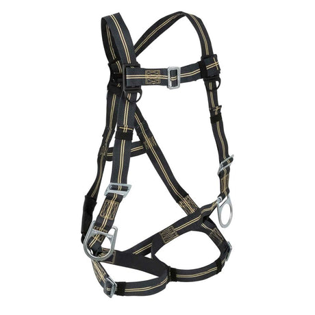 Welding Full Body Harness: 3D/1D, Aramid Web, MB Chest/Legs FS77326-FR-XS Safewaze 3 D-rings XS