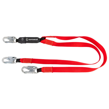 Welding 6′ Energy Absorbing Lanyard: Dual Leg, Snap Hooks Safewaze