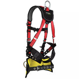 Oil & Gas Full Body Harness: 1D, Derrick Belt, Alu QC Chest, FD, TB Legs Safewaze