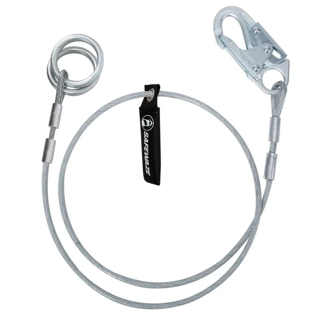 3'/6'/8'/10' Cable Sling Anchor: Snap Hook Safewaze