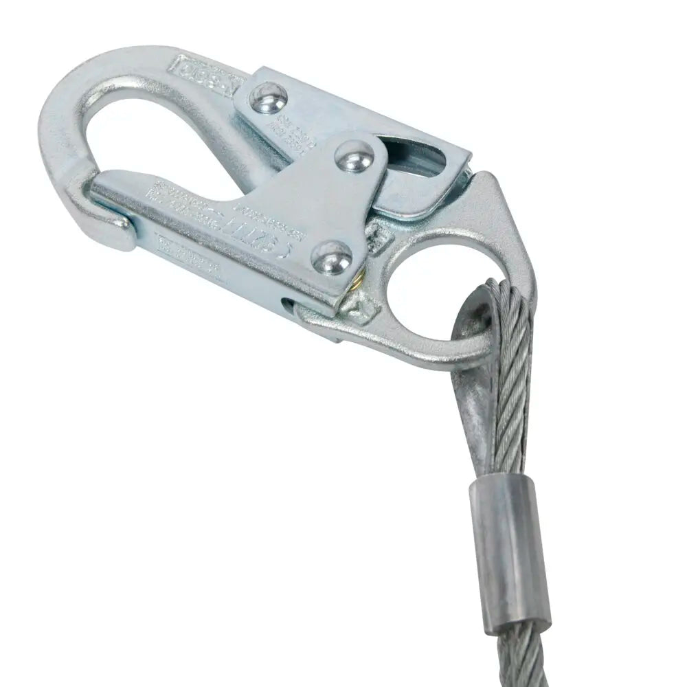 3'/6'/8'/10' Cable Sling Anchor: Snap Hook Safewaze