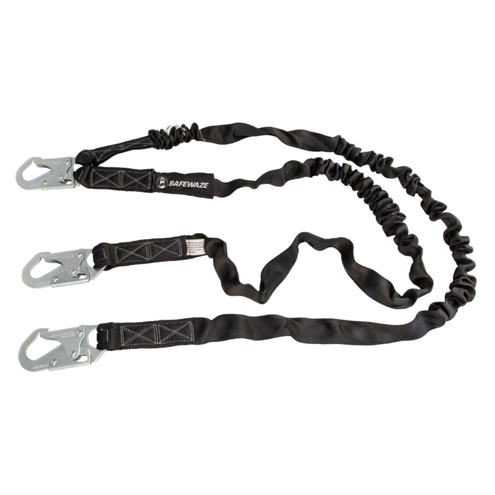 V-Line 6′ Internal Energy Absorbing Lanyard: Dual Leg, Snap Hooks Safewaze