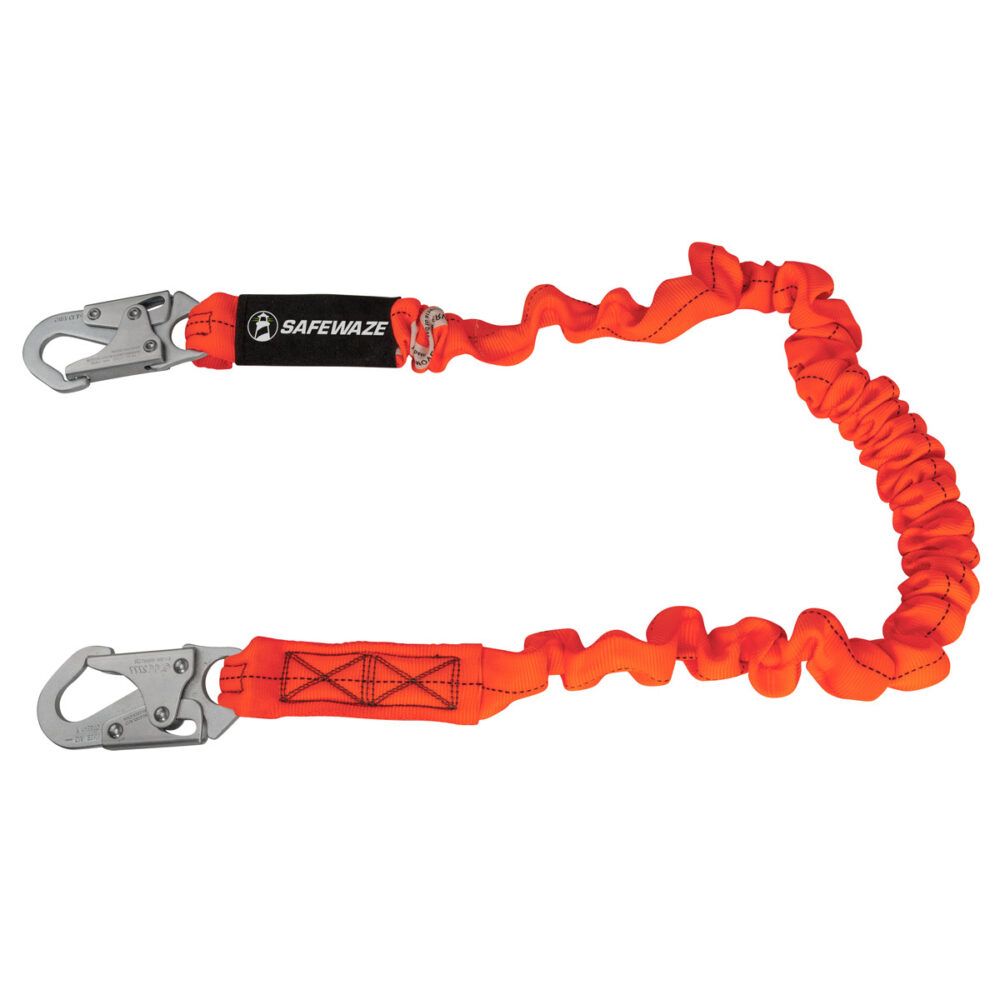 V-Line 6′ Stretch Internal Energy Absorbing Lanyard: Snap Hook Safewaze
