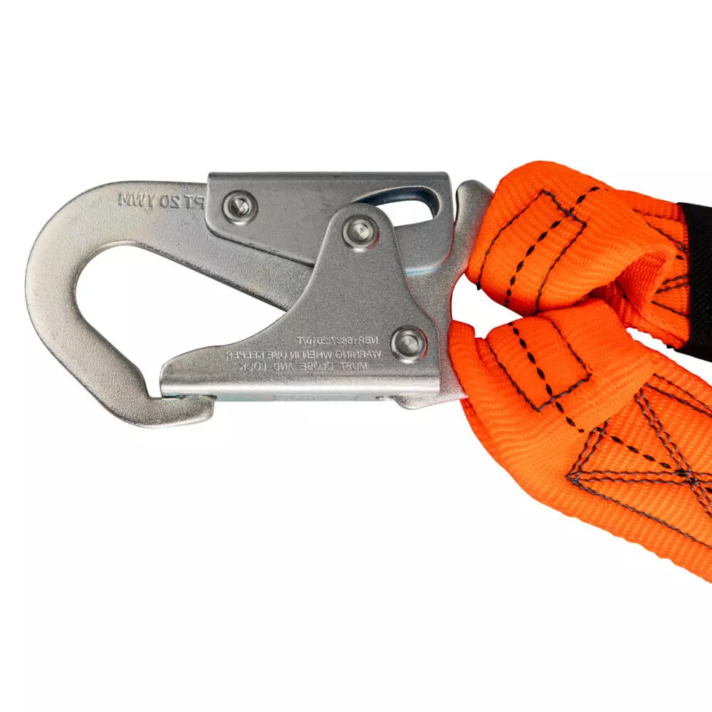 V-Line 6′ Stretch Internal Energy Absorbing Lanyard: Dual Leg, Rebar Hooks Safewaze