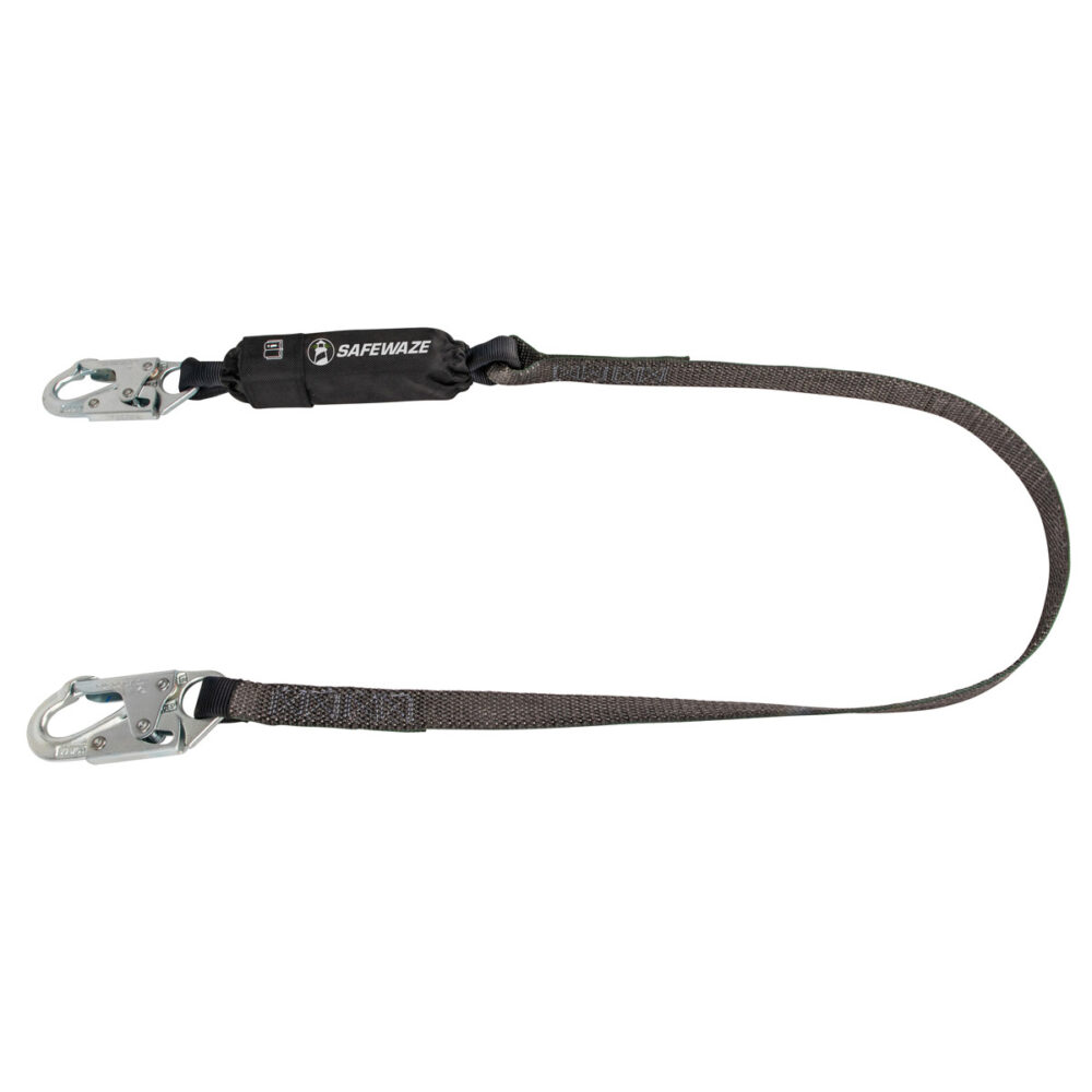 Heavyweight 6′ Energy Absorbing Lanyard: Snap Hook Safewaze