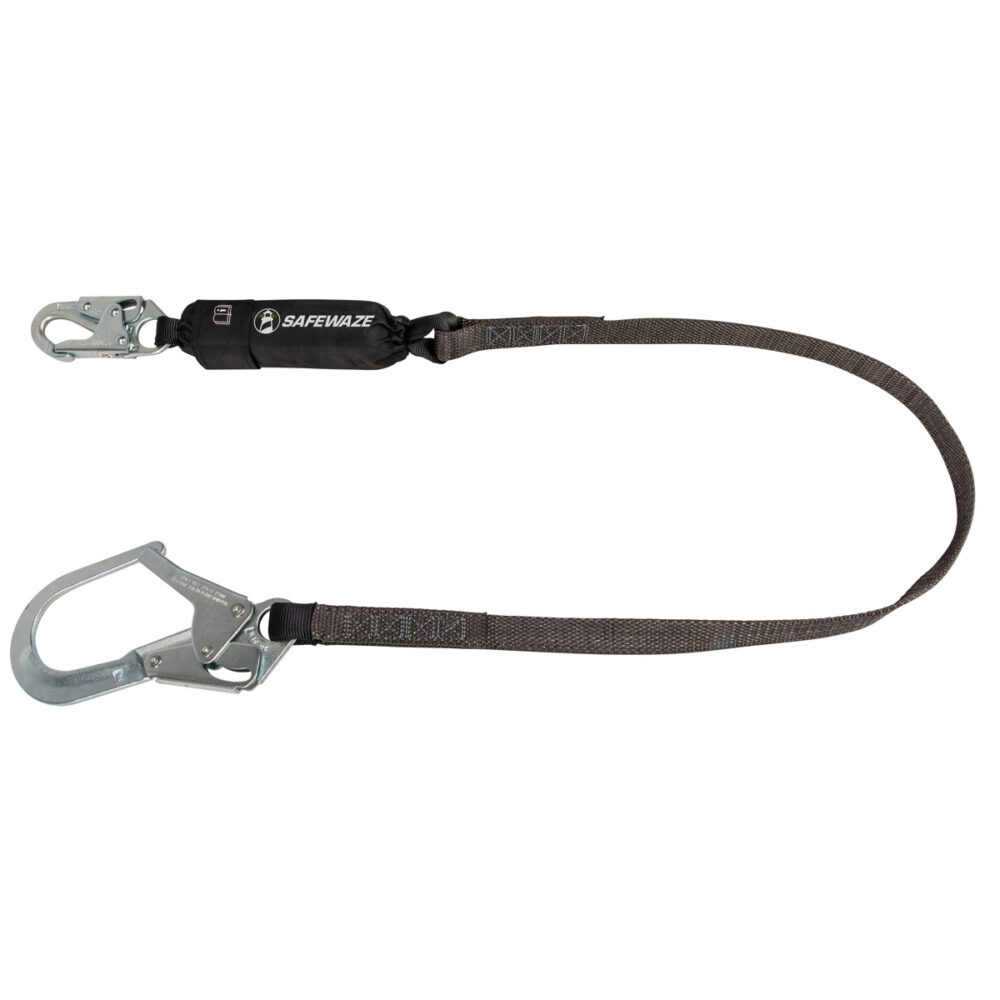 Heavyweight 6′ Energy Absorbing Lanyard: Rebar Hook Safewaze