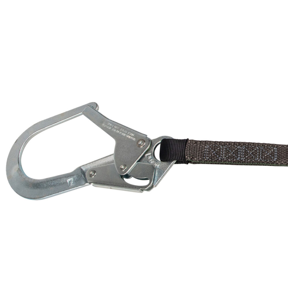 Heavyweight 6′ Energy Absorbing Lanyard: Dual Leg, Alu Rebar Hooks Safewaze