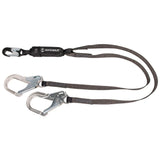 Heavyweight 6′ Energy Absorbing Lanyard: Dual Leg, Alu Rebar Hooks Safewaze