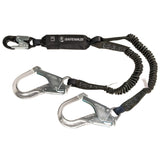 PRO 6′ Stretch Energy Absorbing Lanyard: 12′ FF Dual Leg, Alu Rebar Hooks Safewaze