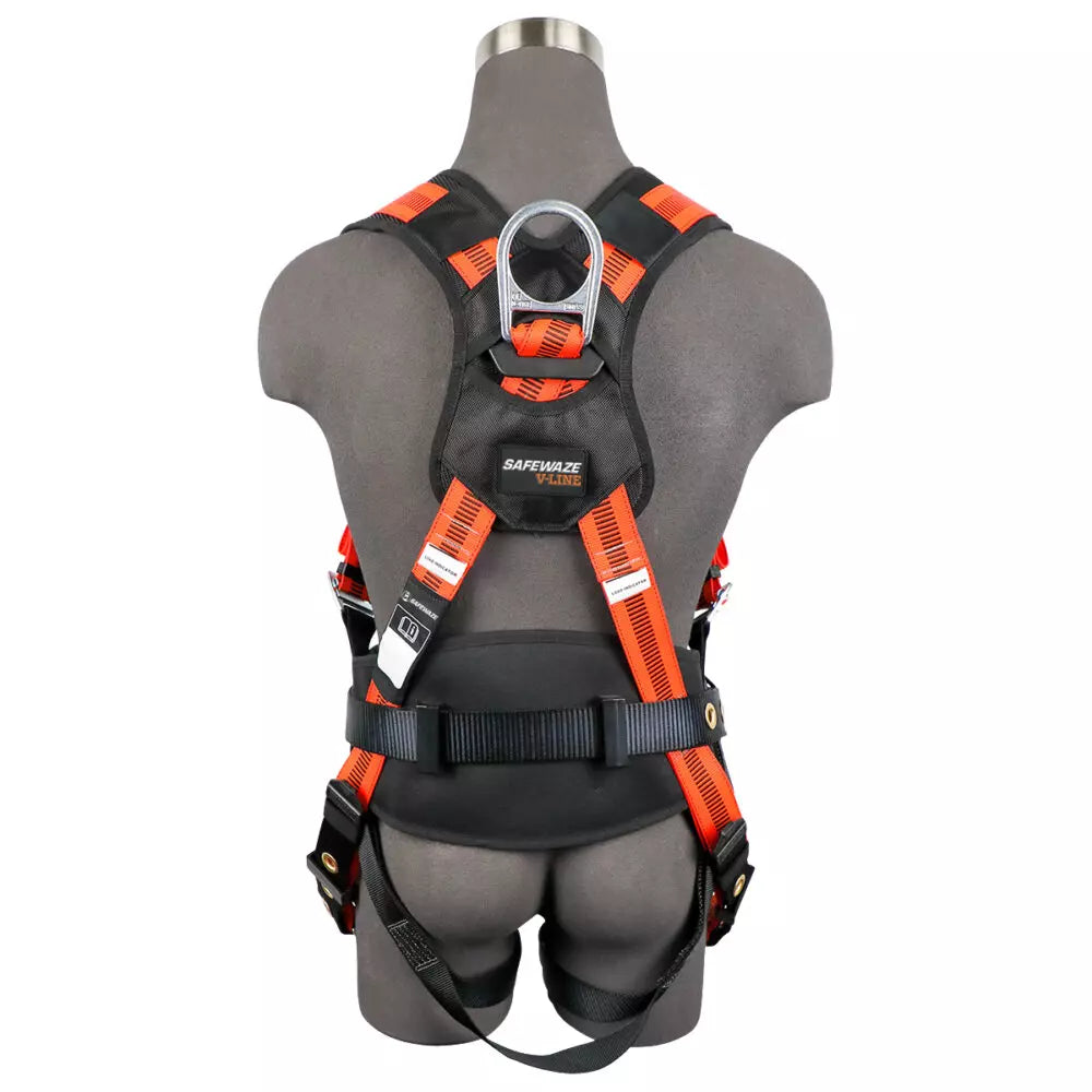 V-Line Construction Harness: 3D, MB Chest, TB Legs Safewaze