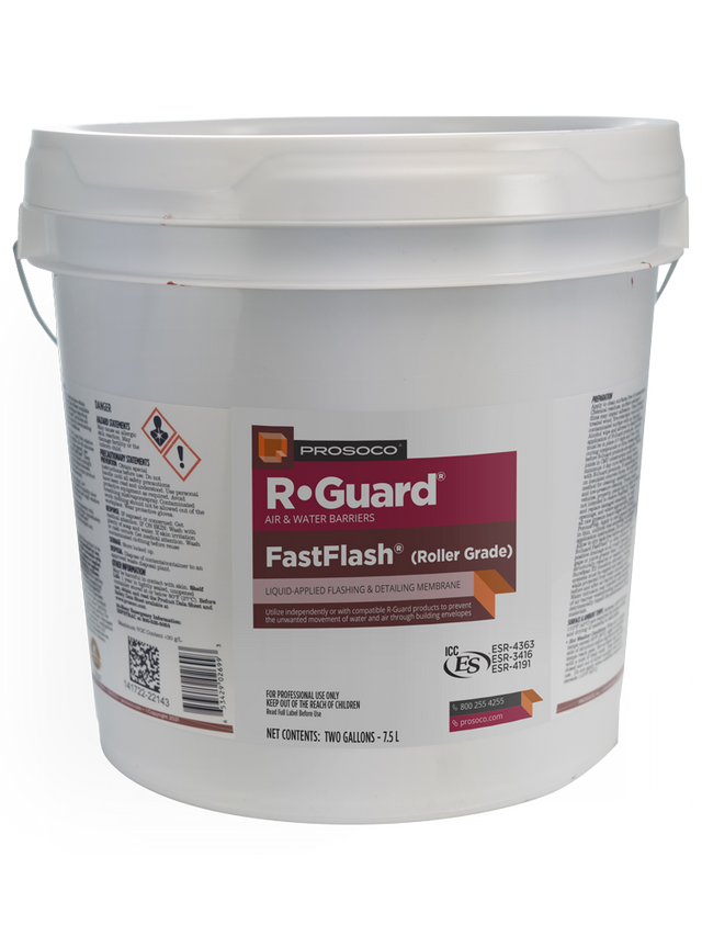 R Guard Fast Flash Roller Grade Waterproofing Membrane Compound - Pallet of 60 Units (2 Gallon Units) Prosoco