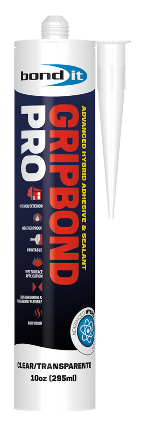Gripbond PRO Hybrid Adhesive and Sealant- Case of 12 SLMSPCL Bond It Clear