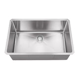 18g Micro Radius 30×18 Single Bowl Undermount Stainless Steel Kitchen Sink Dakota Sinks