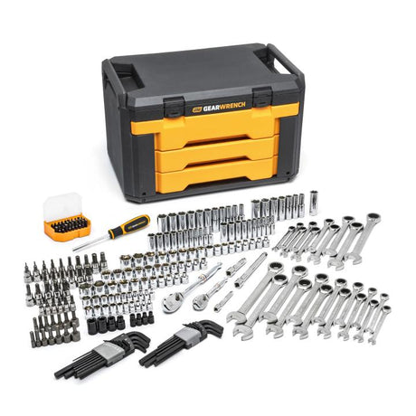 GEARWRENCH Mechanics Tool Set with 3-Drawer Storage Box GearWrench