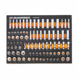 GearWrench MEGAMOD358 358 Piece MEGAMOD Metric Mechanics Tool Set in Modular Foam Trays with Rolling Cabinet GearWrench