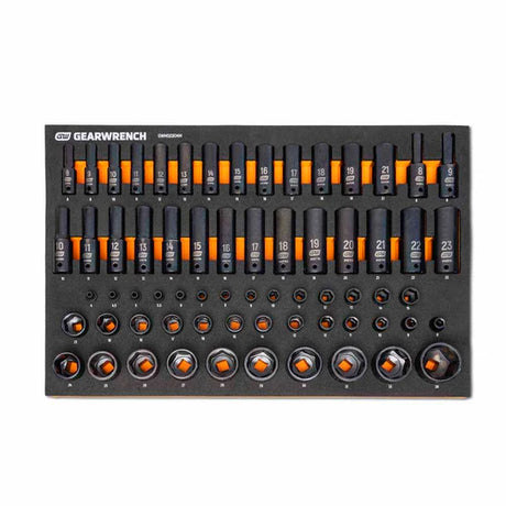 GearWrench MEGAMOD358 358 Piece MEGAMOD Metric Mechanics Tool Set in Modular Foam Trays with Rolling Cabinet GearWrench