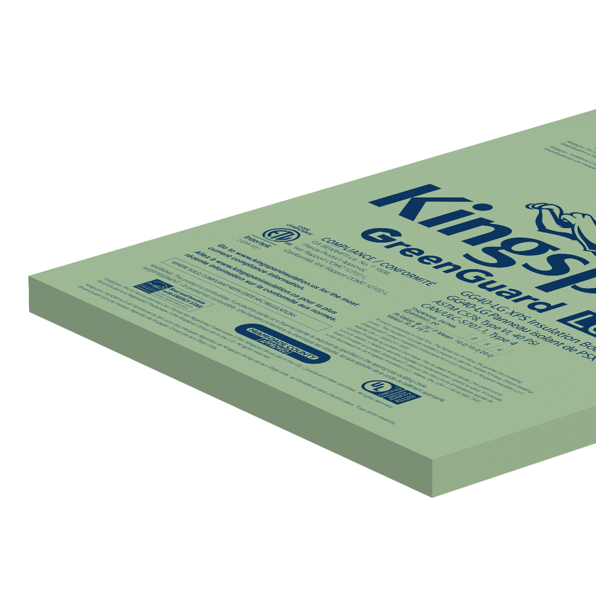 GreenGuard GG40-LG XPS Insulation Board - 4" Kingspan