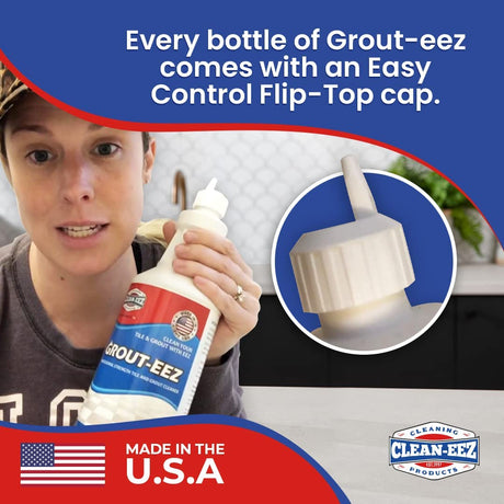 Grout-eez 2 Bottle Kit With FREE Stand Up Grout Brush 32oz Clean-eez