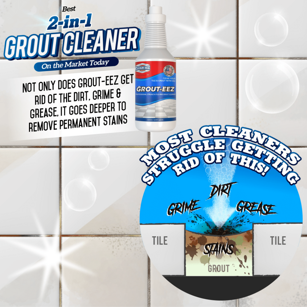 12 Quart Bottles Of Grout-eez With 2 Grout Brushes Clean-eez
