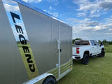 Deluxe V-Nose 8 Wide Aluminum Enclosed Cargo Trailer Legend Trailers