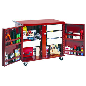 Rolling Work Bench - 2 Drawers, 2 Shelves, 4" Casters Crescent