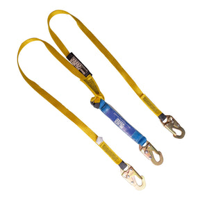 6 Ft. Double Lanyard, Blue Shock Absorber, Steel Snap Hooks Palmer Safety