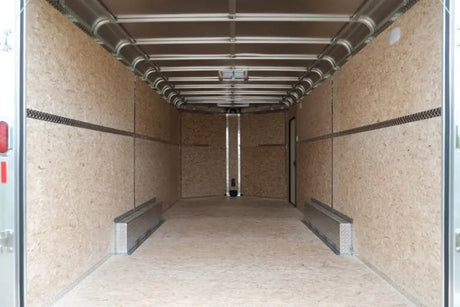 Deluxe V-Nose 8 Wide Aluminum Enclosed Cargo Trailer Legend Trailers