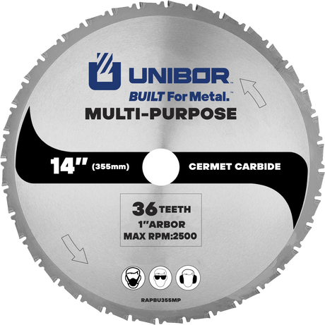 Metal Cutting Saw Blades - Pack of 10 RAPBU355MP Unibor Multi-Purpose Blade