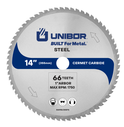 Metal Cutting Saw Blades - Pack of 10 RAPBU355FS Unibor Steel Blade