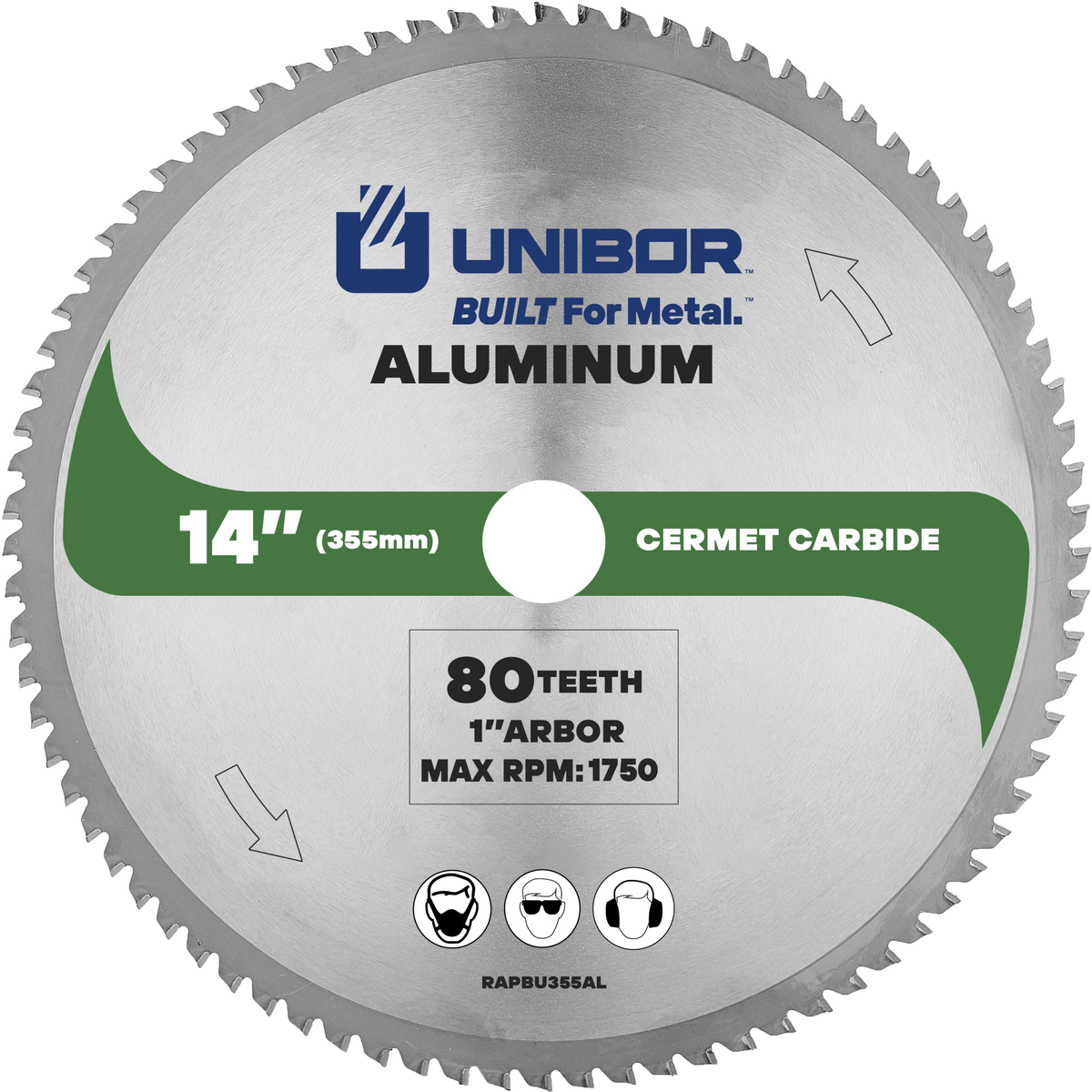 Metal Cutting Saw Blades - Pack of 10 RAPBU355AL Unibor Aluminum Blade