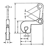 Caldwell Model ASTL Structural Shape Lifting Clamp Non-Locking Type Caldwell