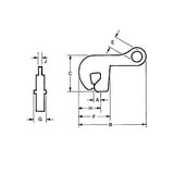 Caldwell Model AST Non-Locking Structural Shape Lifting Clamp Caldwell