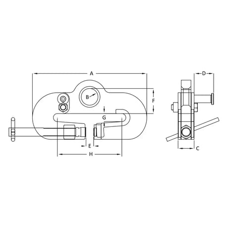 Caldwell Model BWC Beam Web Clamp — 67-1404 Caldwell
