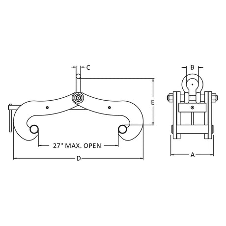 Caldwell Model GC Girder Clamp — 15–25 Ton Caldwell