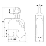 Caldwell Model JPA Vertical 180° Side Pull Lifting Clamp Caldwell