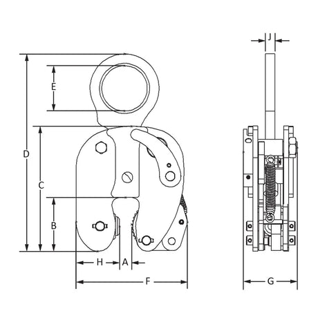 Caldwell Model J Vertical Lifting Clamp – Locking Type Caldwell