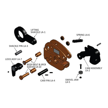 Caldwell Model LA Vertical 180° Ergonomic Lifting Clamp Caldwell