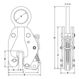 Caldwell Model LJ Vertical Lifting Clamp Locking Type Caldwell