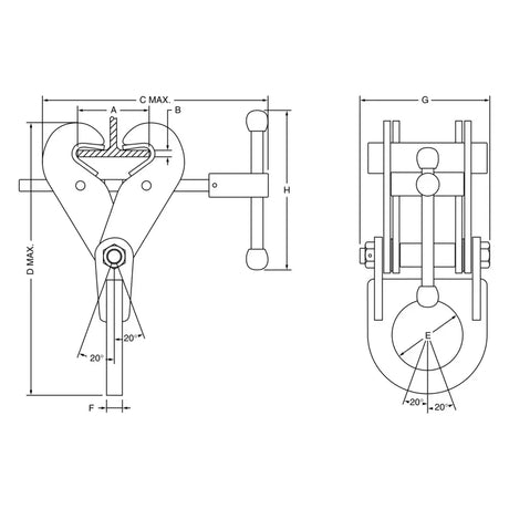 Caldwell Non-Marring Portable Beam Clamp Caldwell