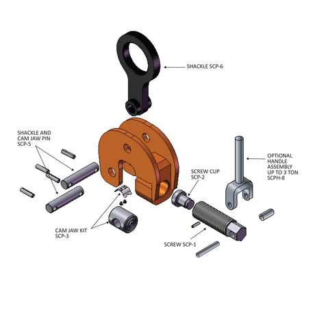 Caldwell Model SCP Vertical & Horizontal Locking Screw Type Plate Clamp Caldwell